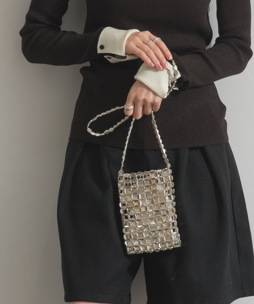 メタルメッシュミニショルダー