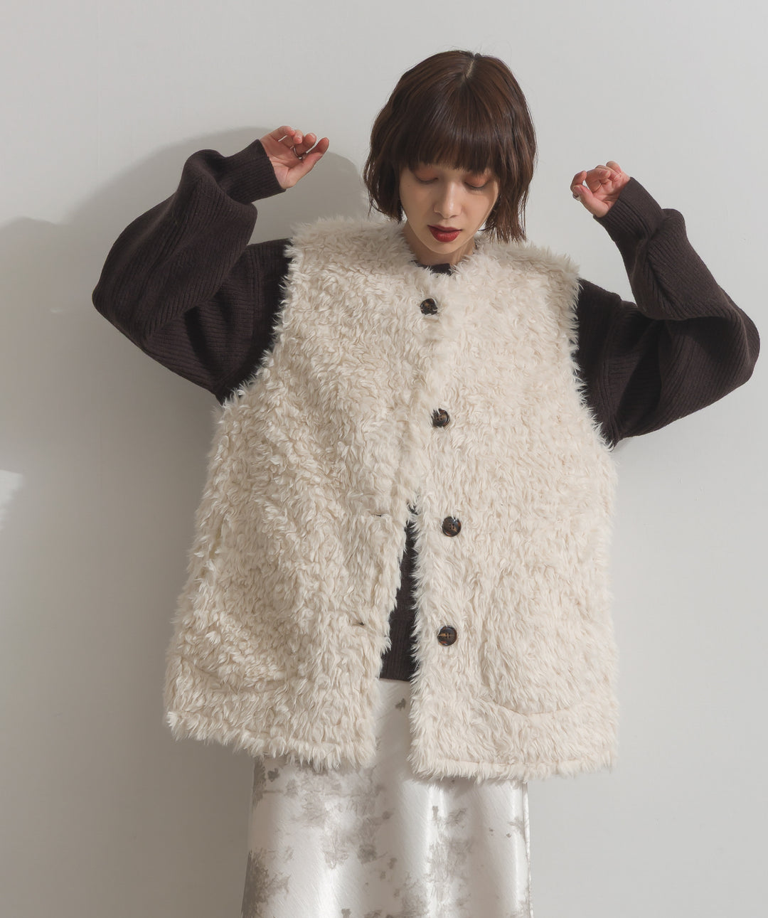 シャギーボアファーベスト