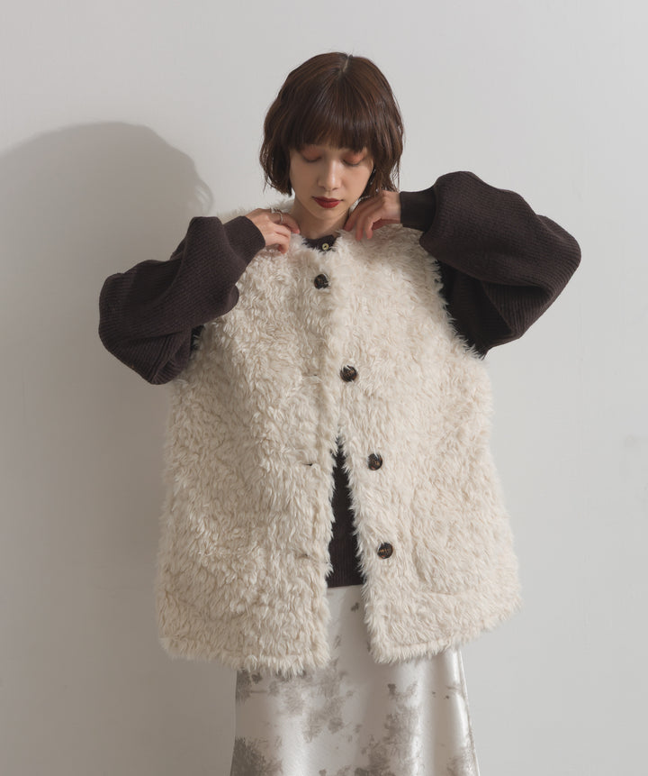 シャギーボアファーベスト