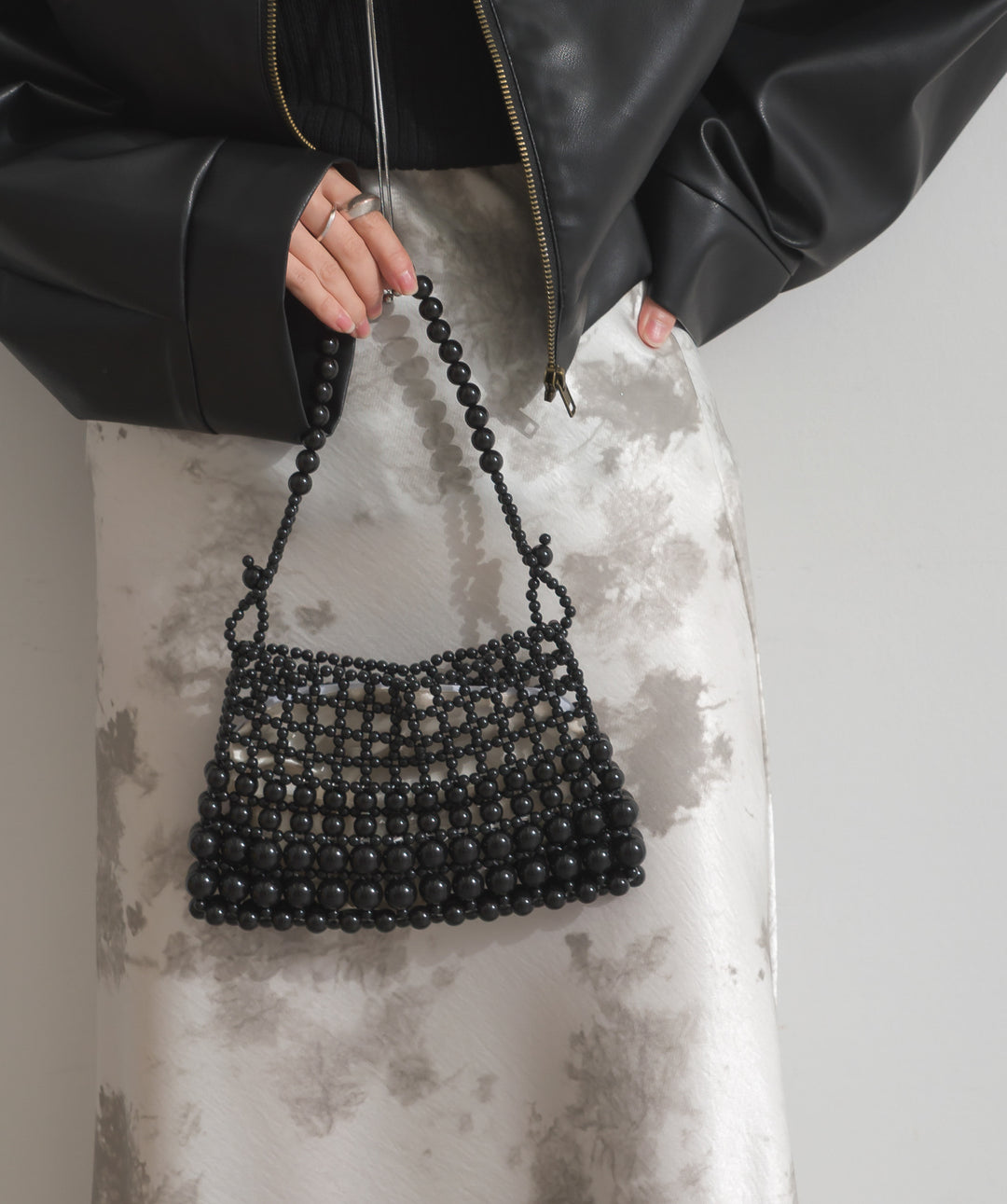 グリッタービーズ メッシュショルダーバッグ