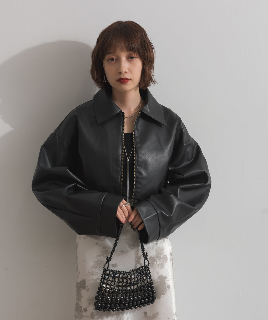 襟付きブルゾン