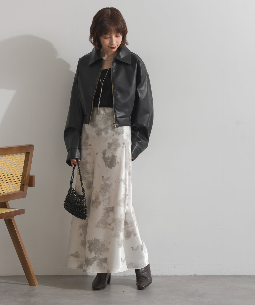 襟付きブルゾン