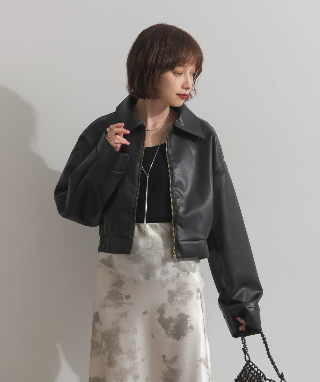 襟付きブルゾン