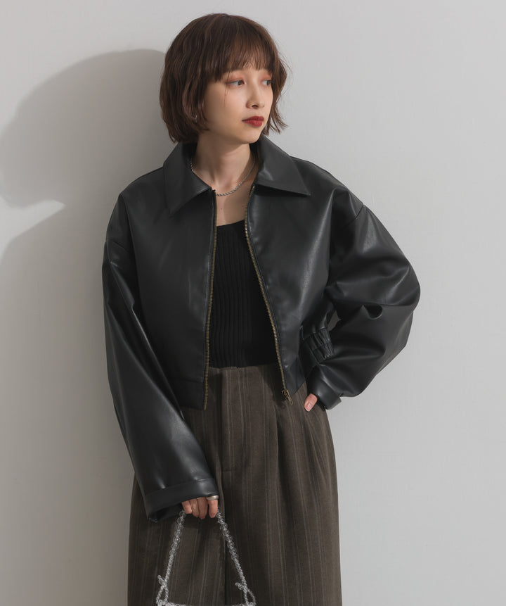 襟付きブルゾン