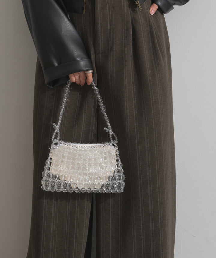 グリッタービーズ メッシュショルダーバッグ