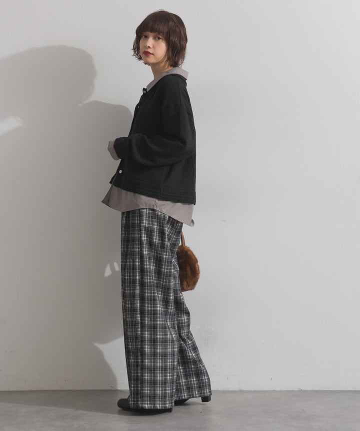 シャツレイヤード風ニット