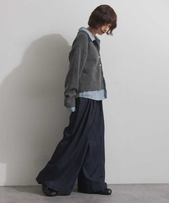 シャツレイヤード風ニット