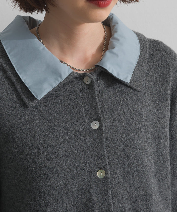 シャツレイヤード風ニット