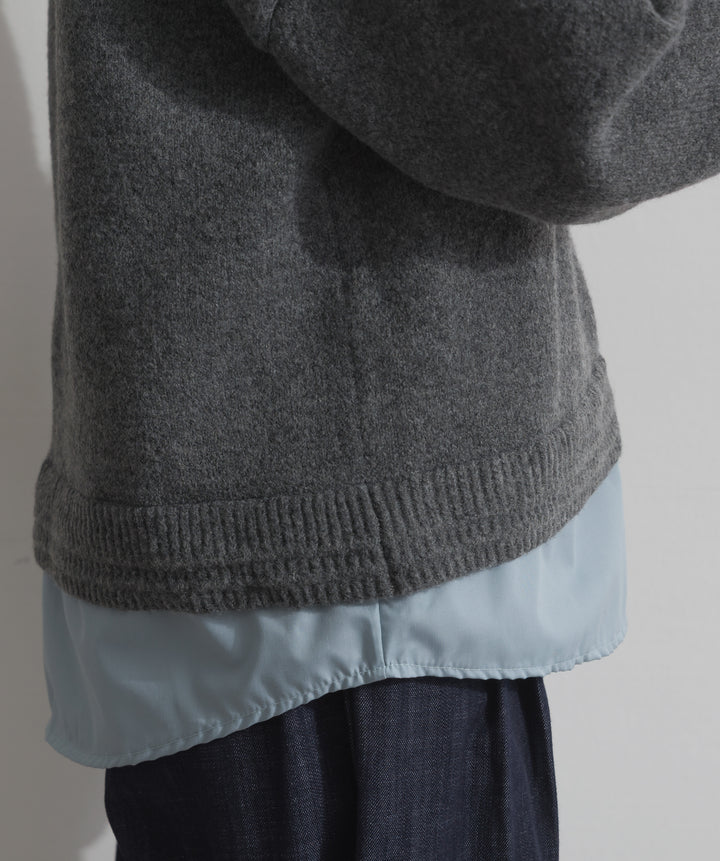 シャツレイヤード風ニット