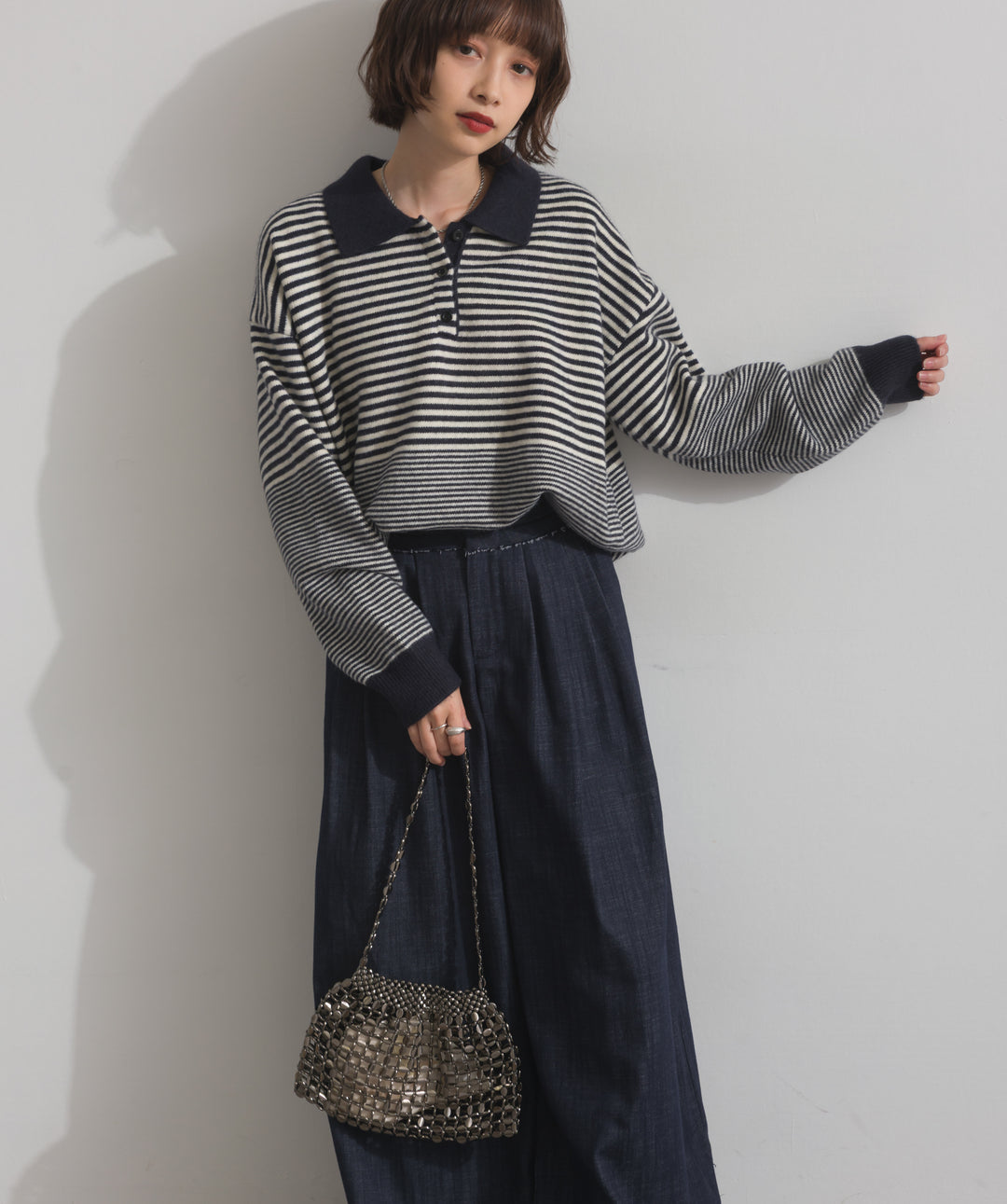 メタルメッシュチェーンバッグ