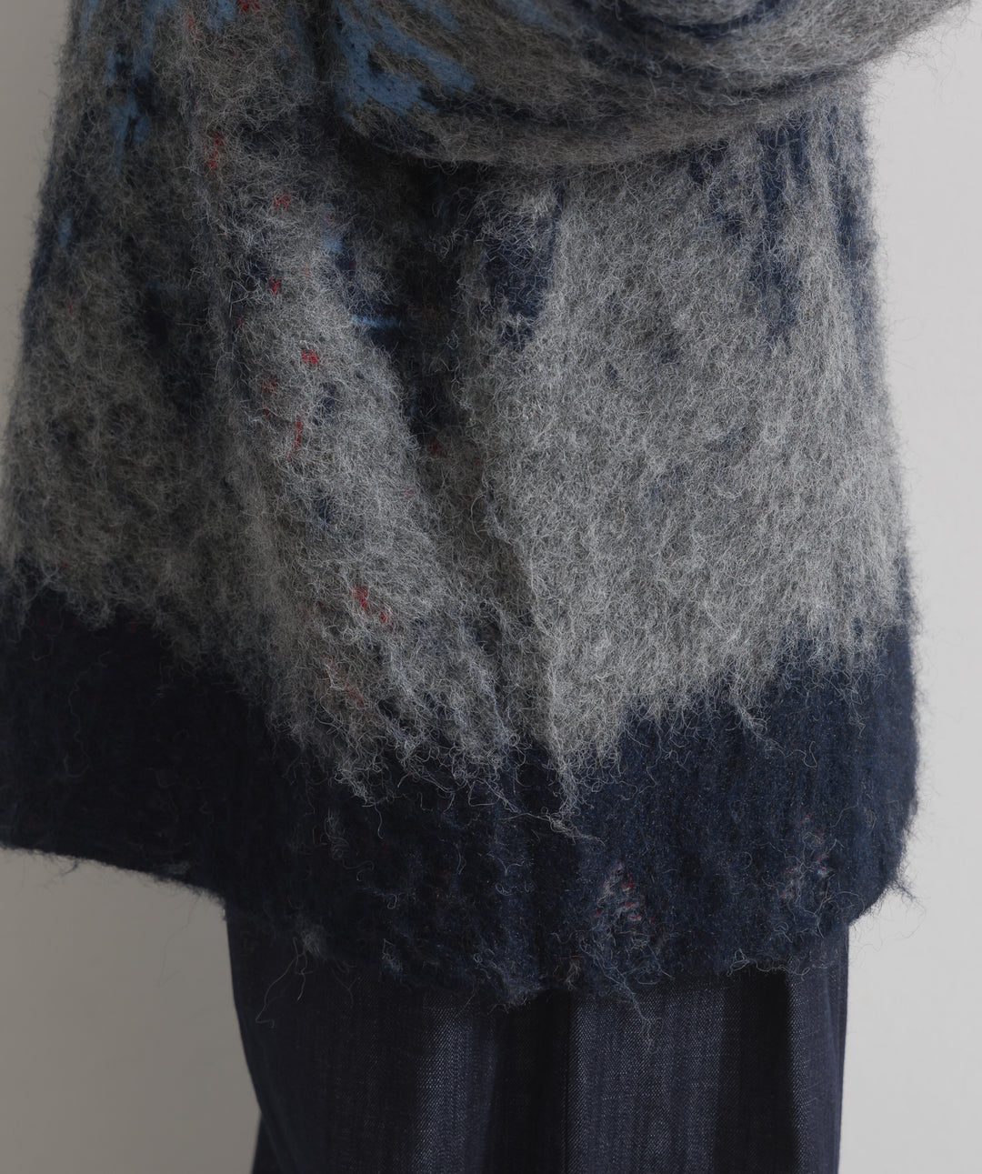 ノルディック柄シャギーニットプルオーバー