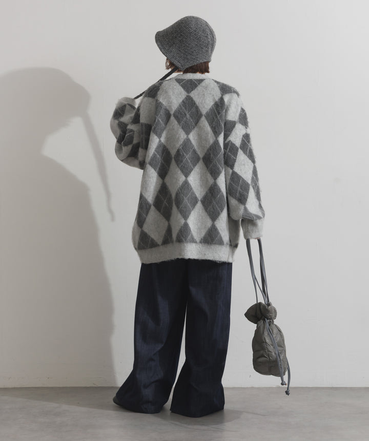 ウエストデザインワイドパンツ