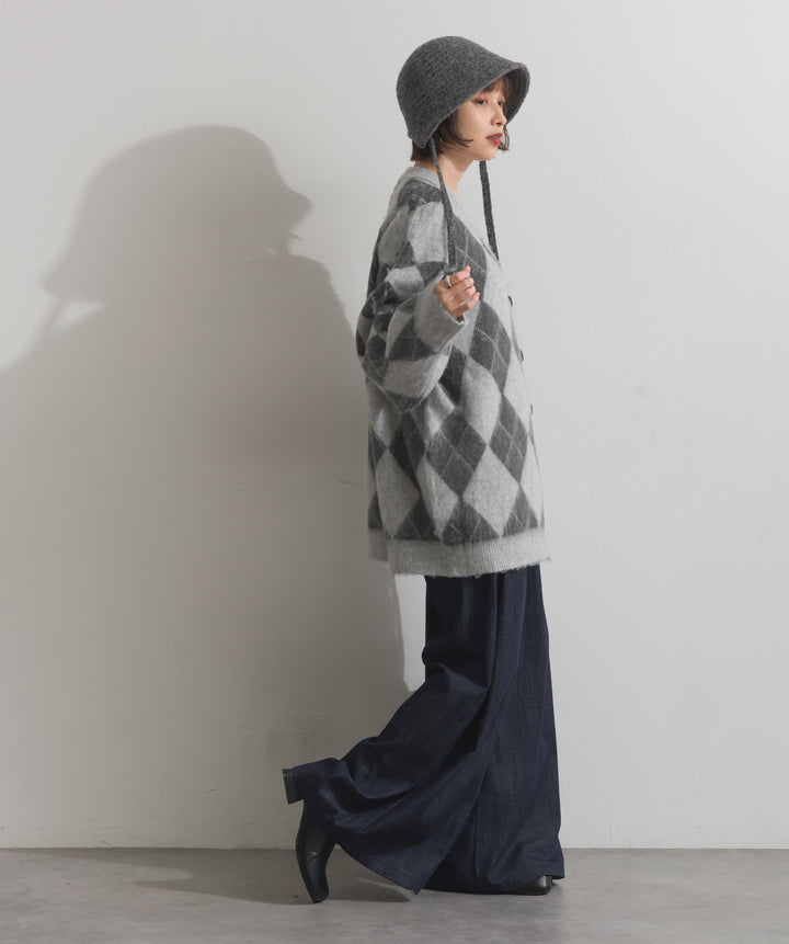 ウエストデザインワイドパンツ