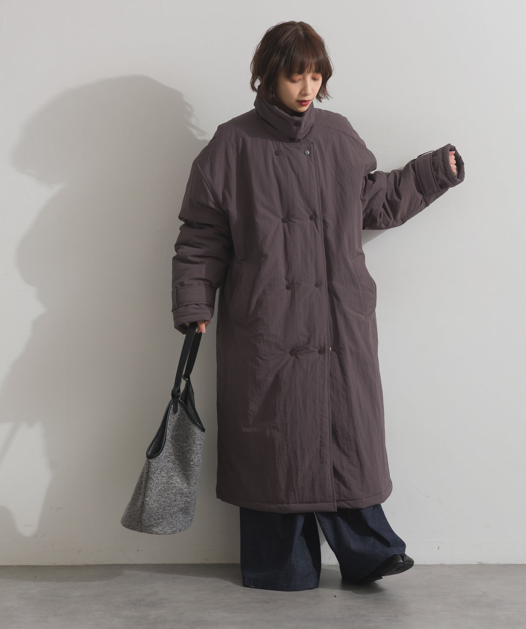 フェイクウールワンショルダーバック