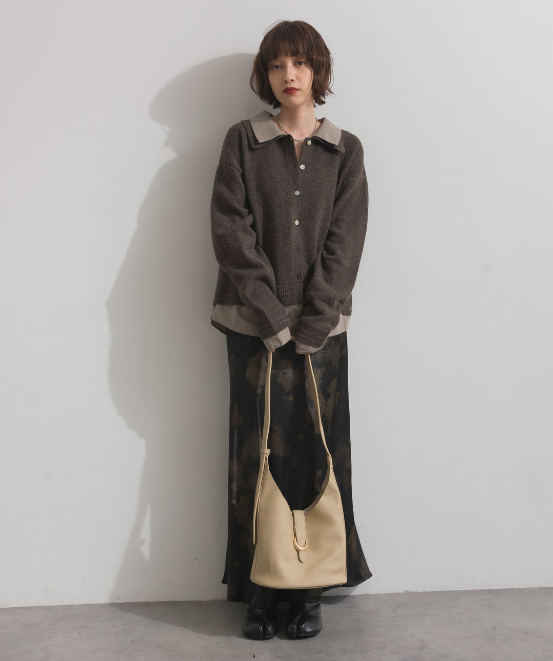 シャツレイヤード風ニット