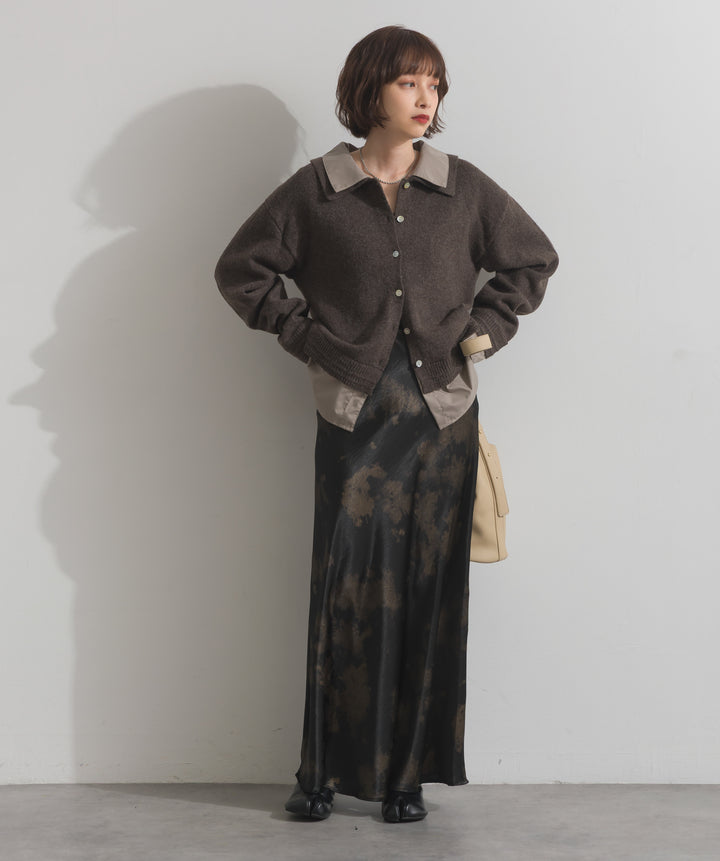 シャツレイヤード風ニット