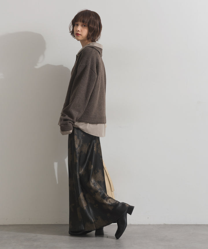 シャツレイヤード風ニット