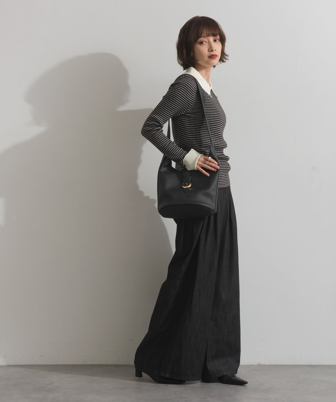 2WAYリングデザインレザーバッグ