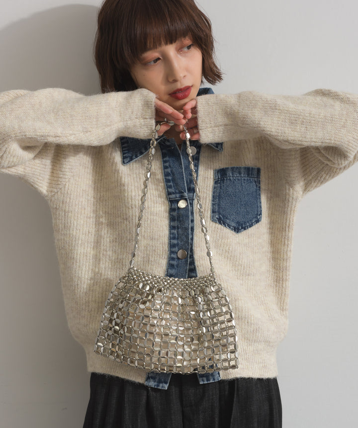 メタルメッシュチェーンバッグ