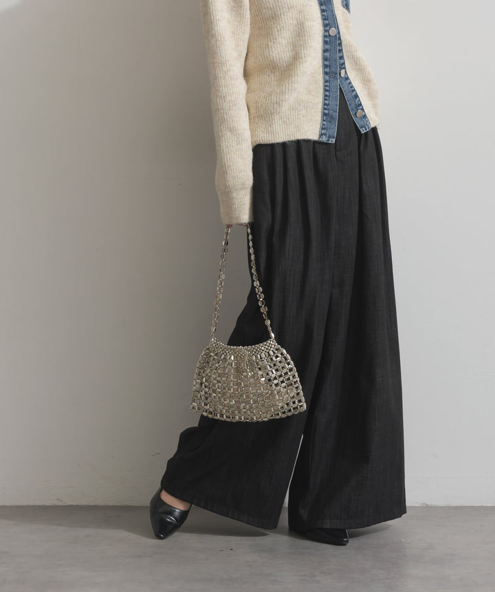 ウエストデザインワイドパンツ