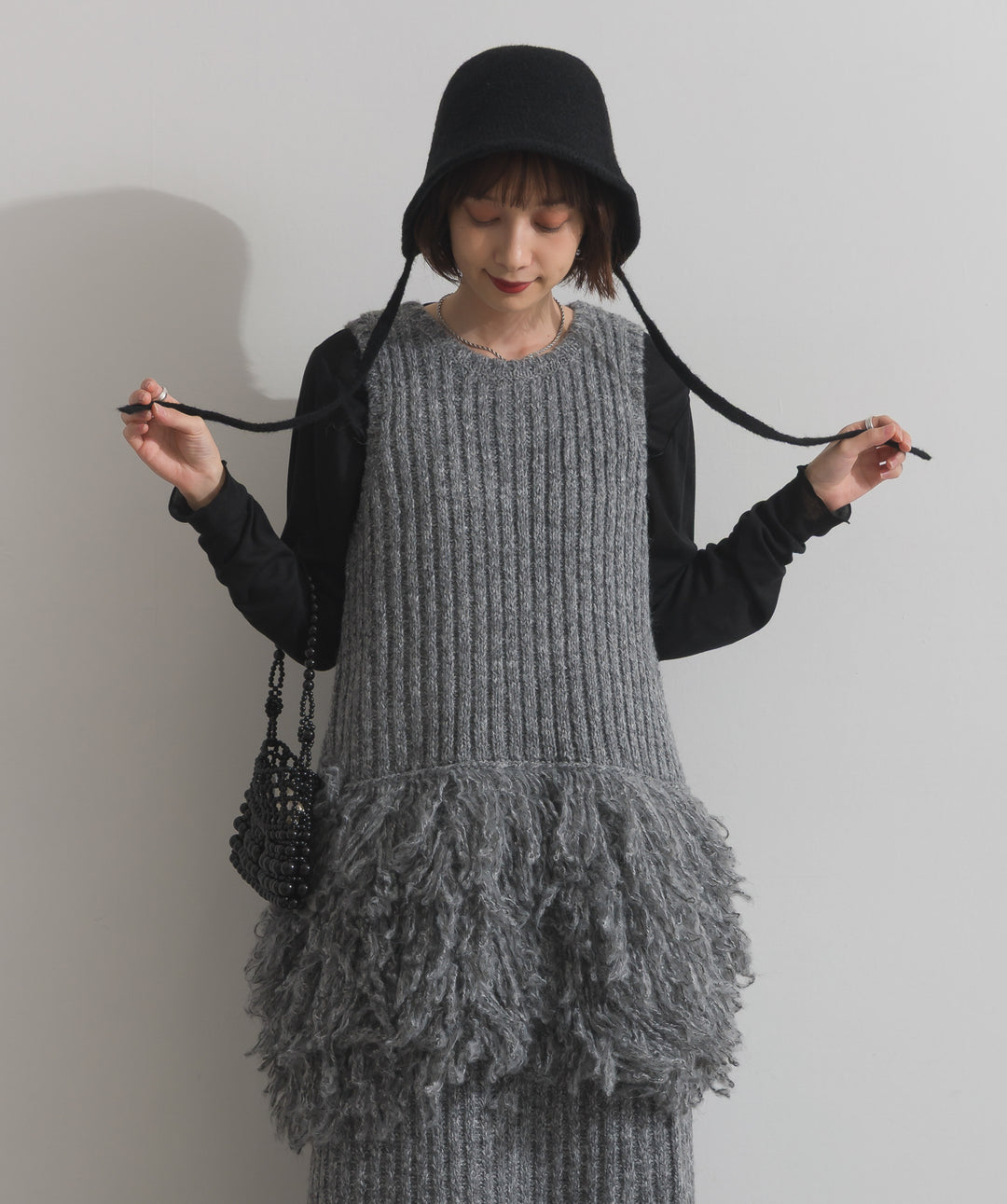 ニットボンネットハット