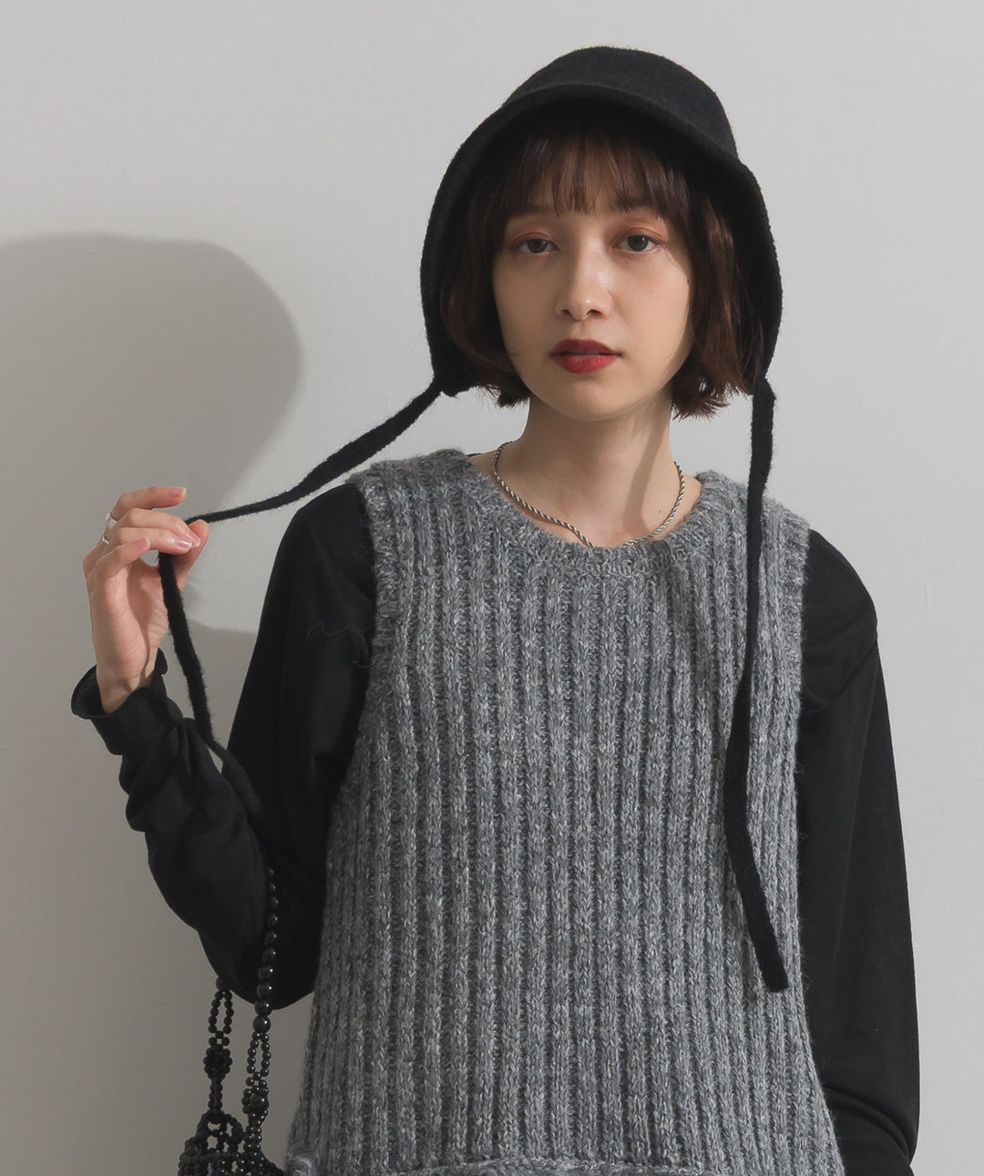 ニットボンネットハット