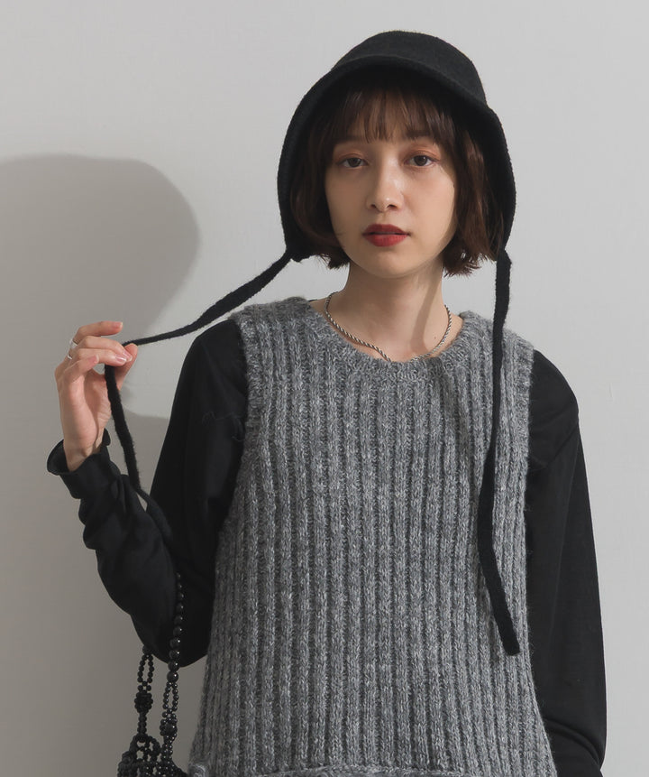 ニットボンネットハット