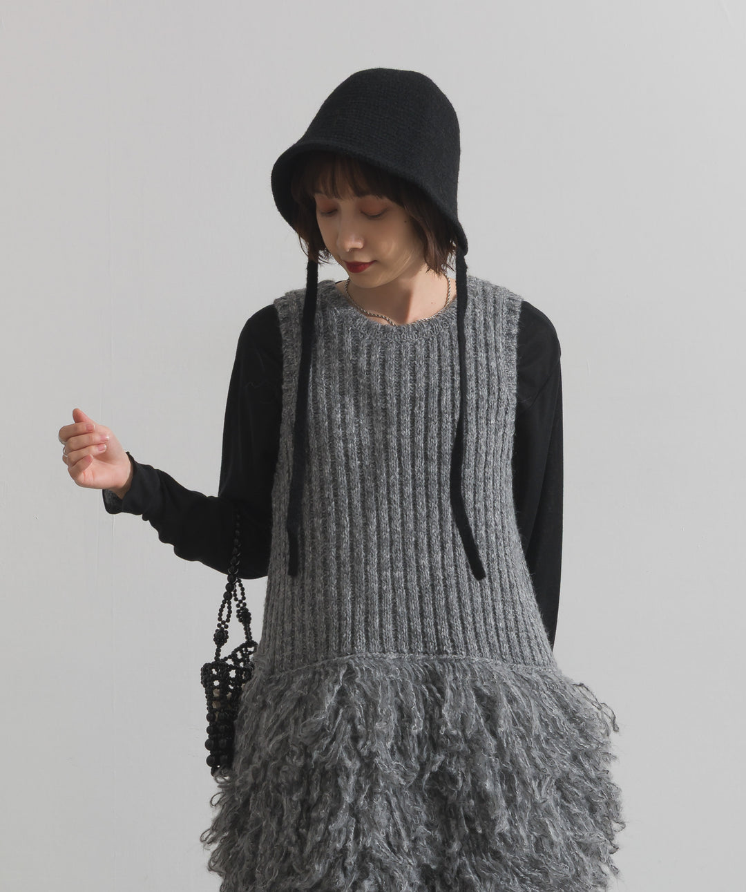 ニットボンネットハット