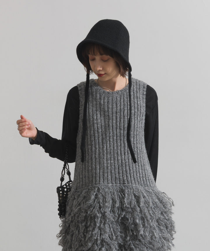 ニットボンネットハット