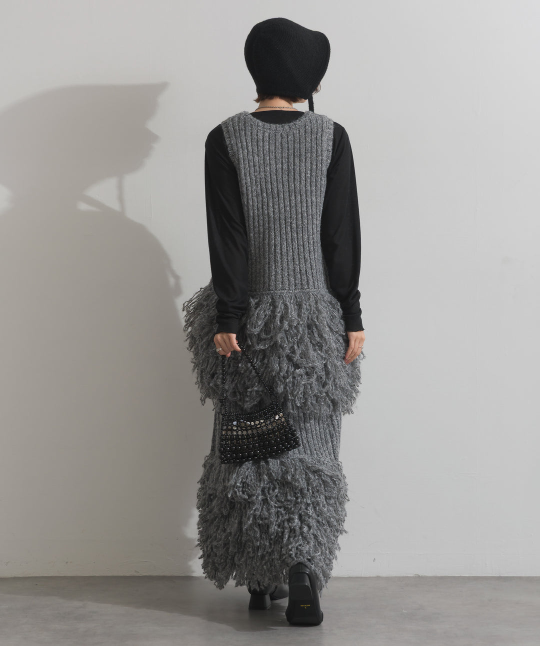 グリッタービーズ メッシュショルダーバッグ