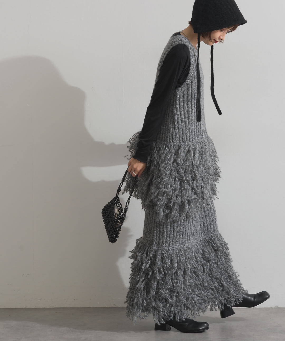 グリッタービーズ メッシュショルダーバッグ