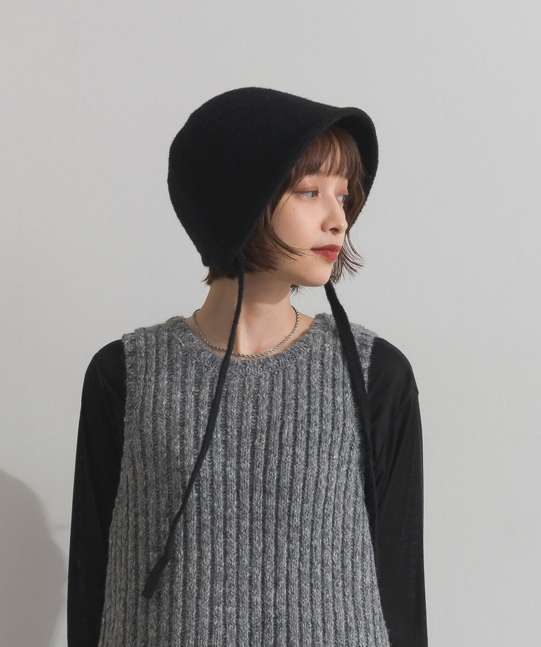 ニットボンネットハット