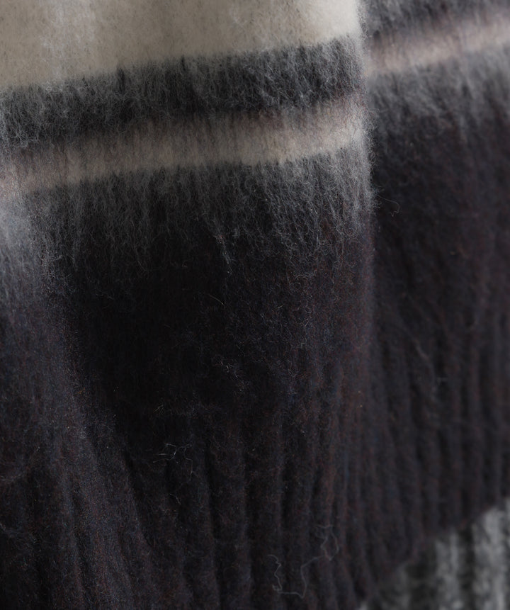 シャギーボーダーVネックニットプルオーバー