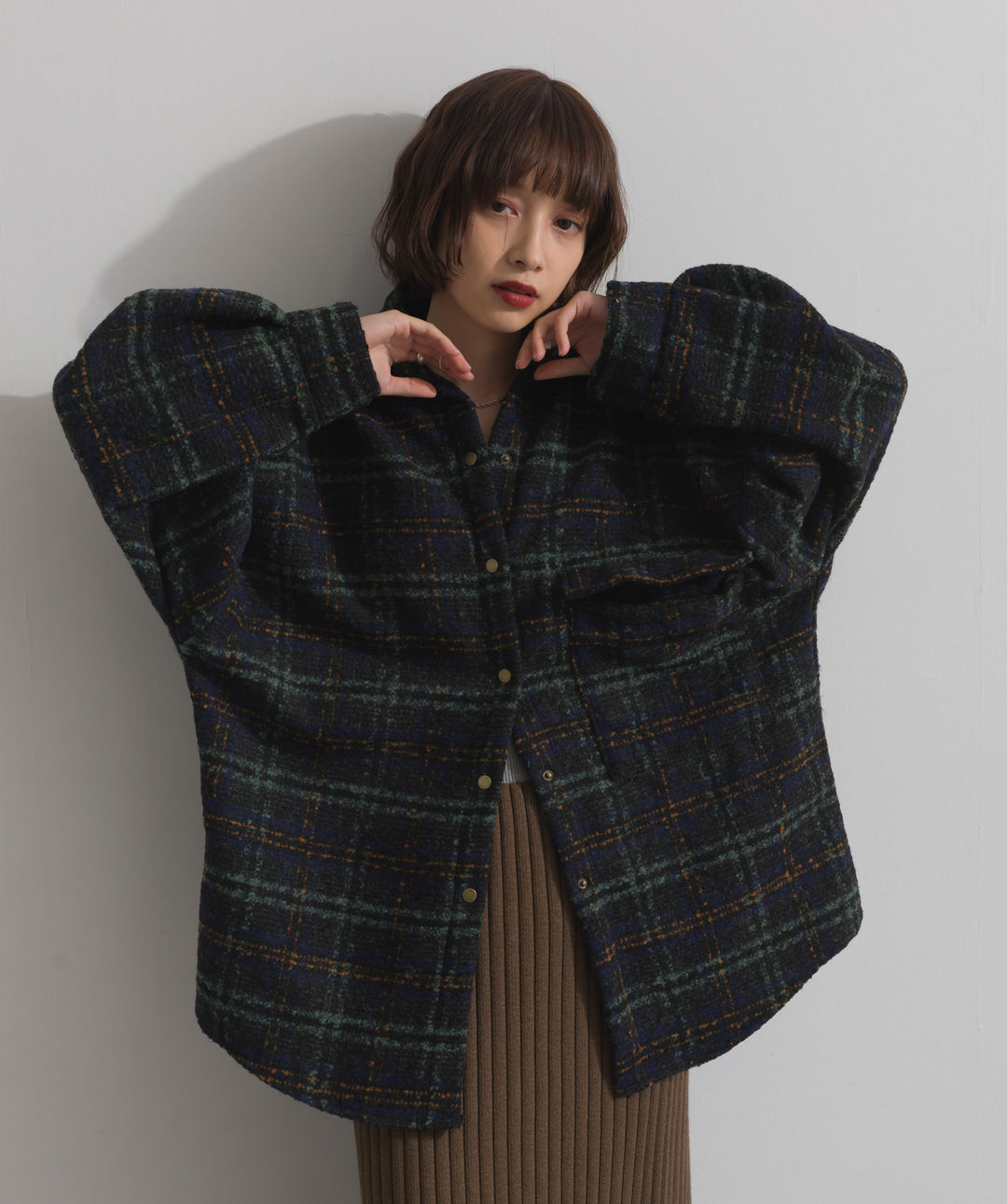 ブークレチェックシャツジャケット