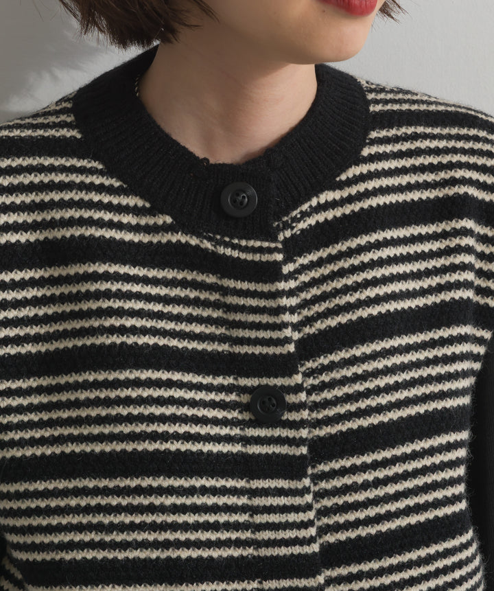 前開きボタンニットベスト