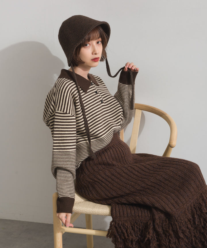 ニットボンネットハット