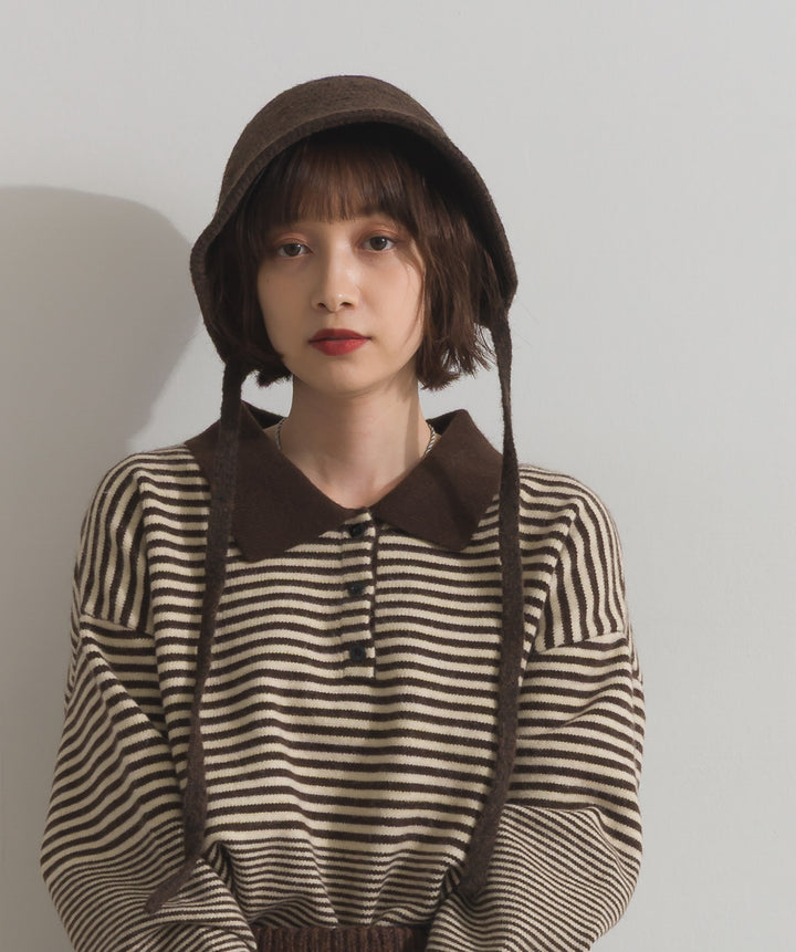 ニットボンネットハット