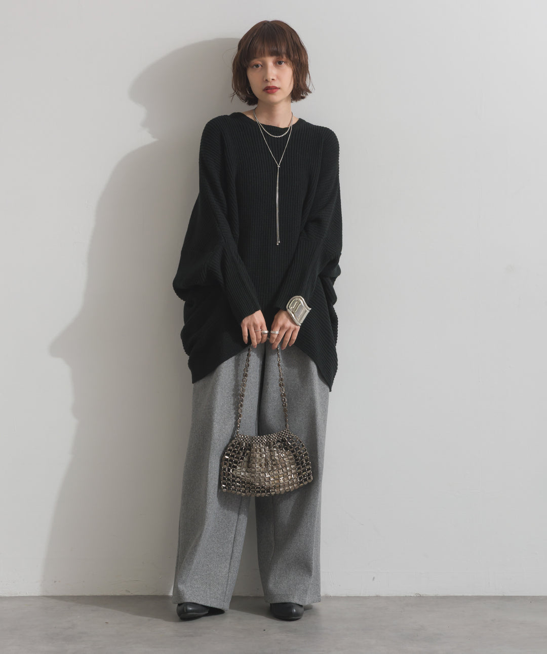 メタルメッシュチェーンバッグ