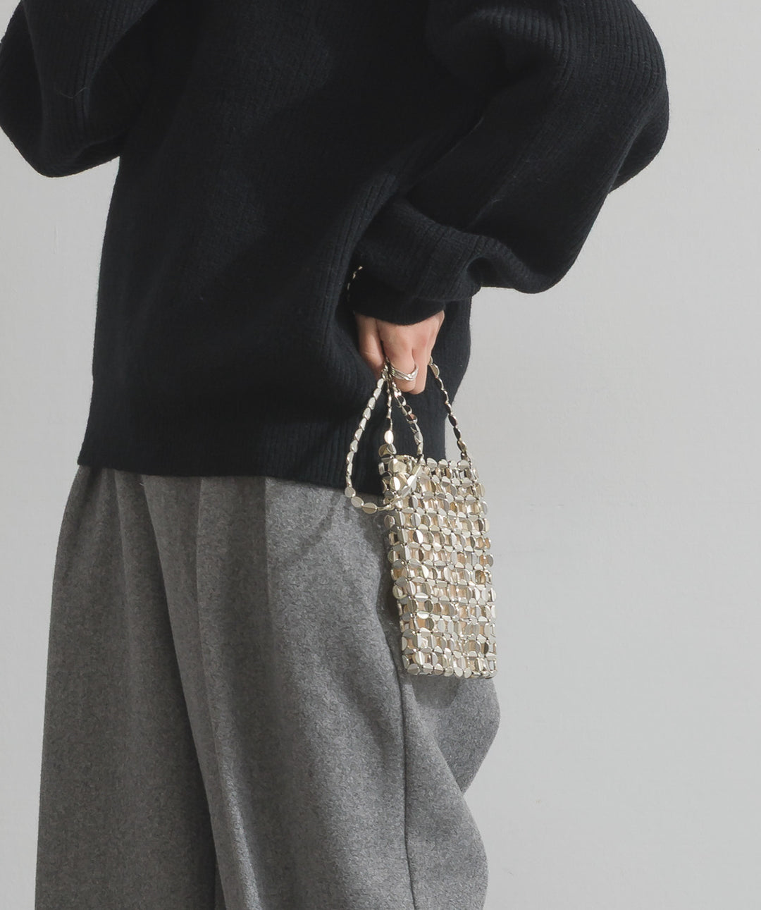 メタルメッシュミニショルダー