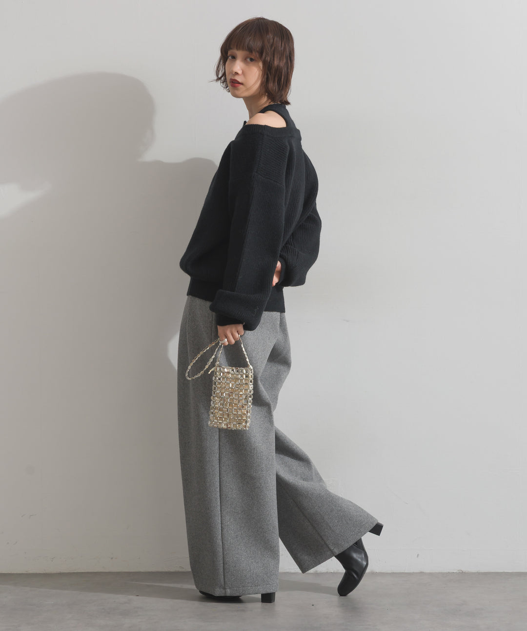 メタルメッシュミニショルダー