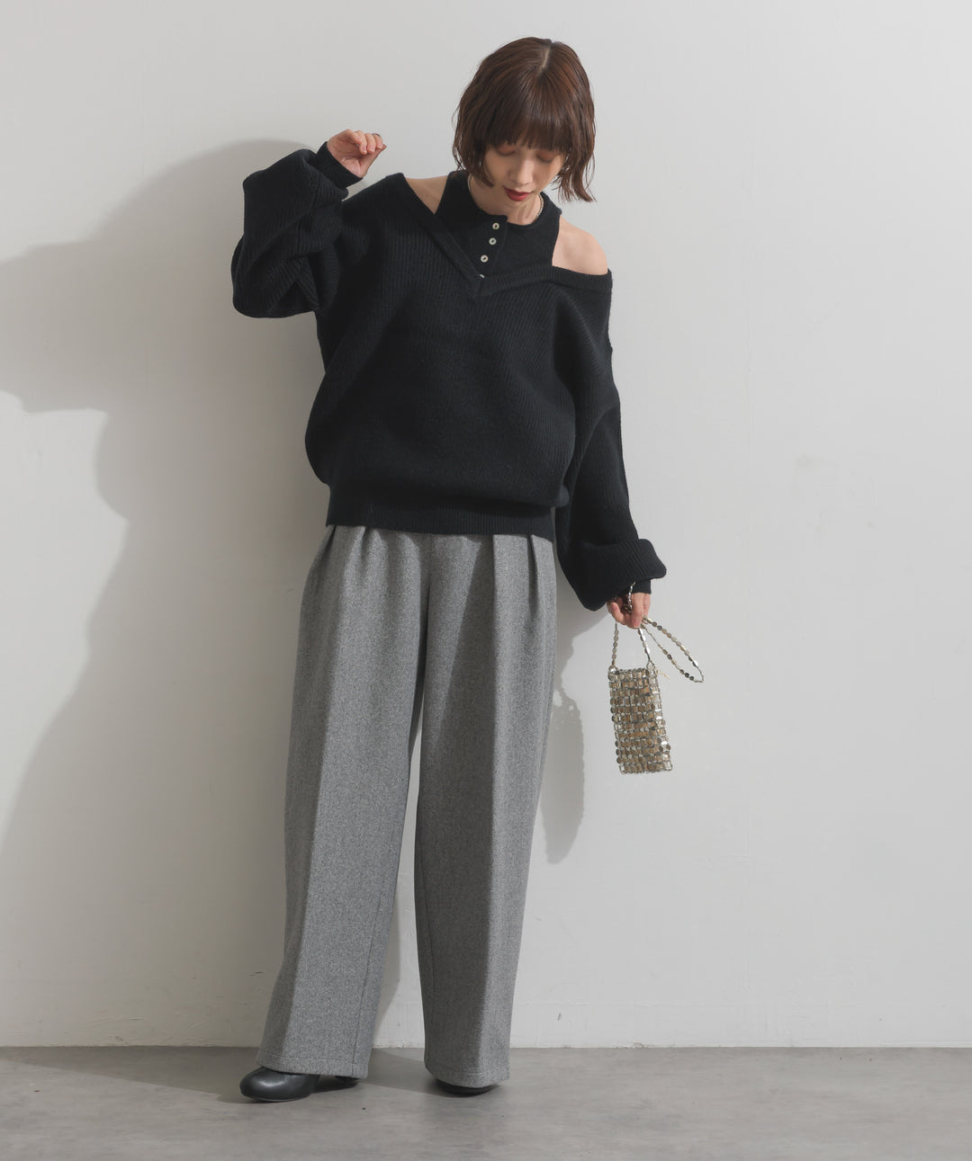 メタルメッシュミニショルダー