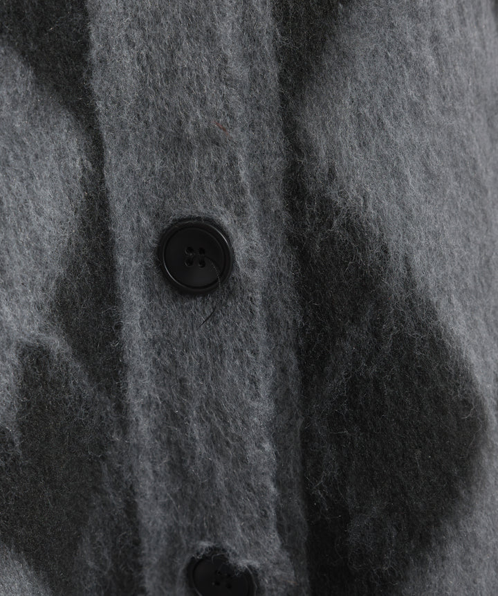 シャギーアーガイルVネックカーディガン