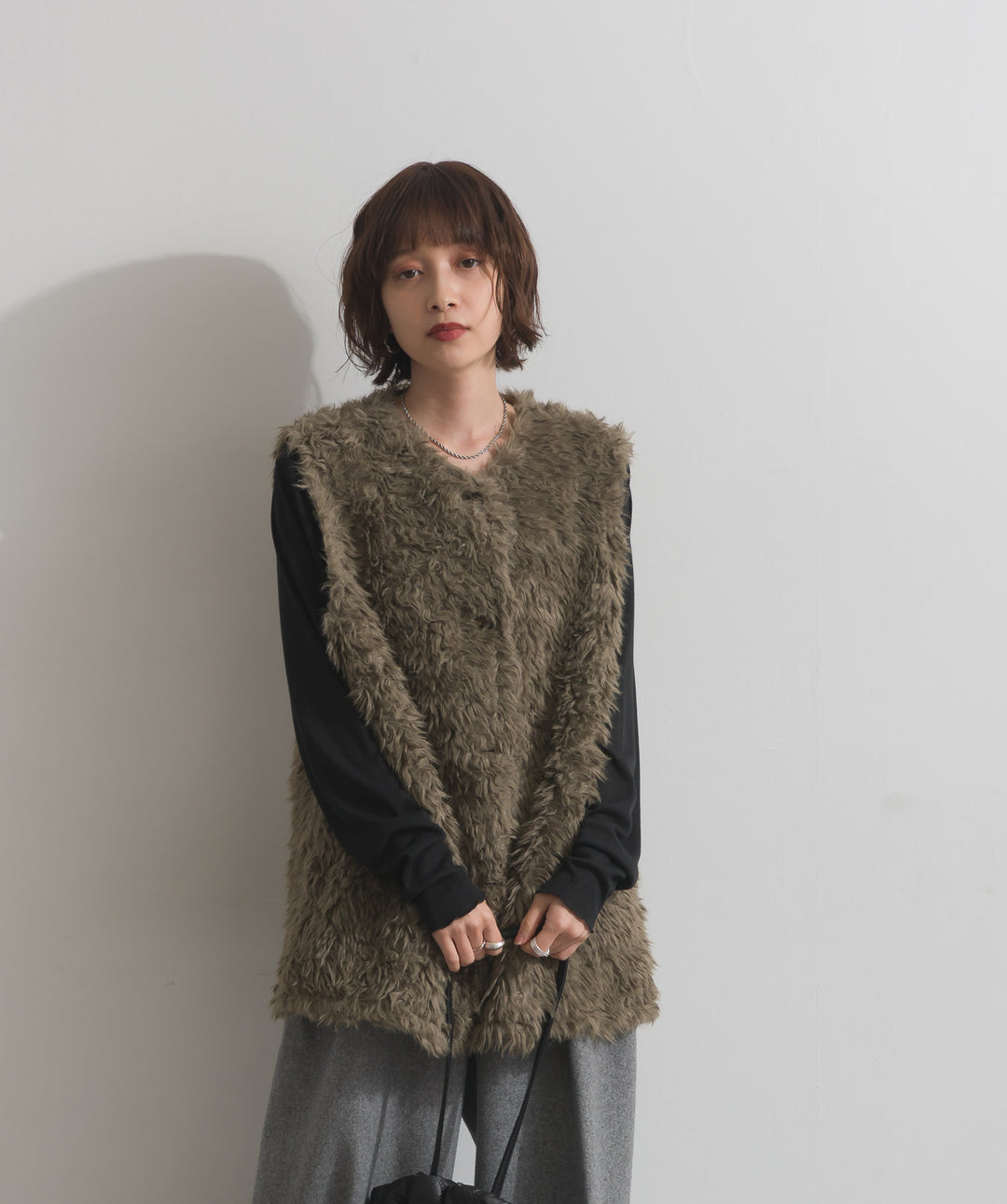 シャギーボアファーベスト