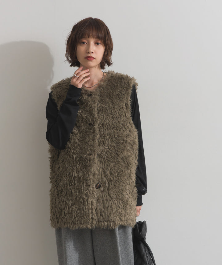 シャギーボアファーベスト