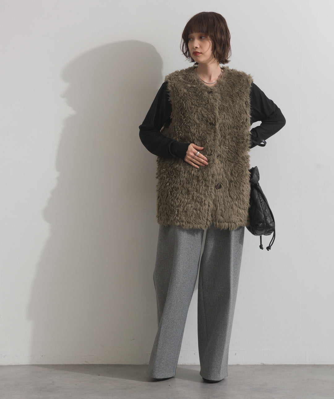 シャギーボアファーベスト