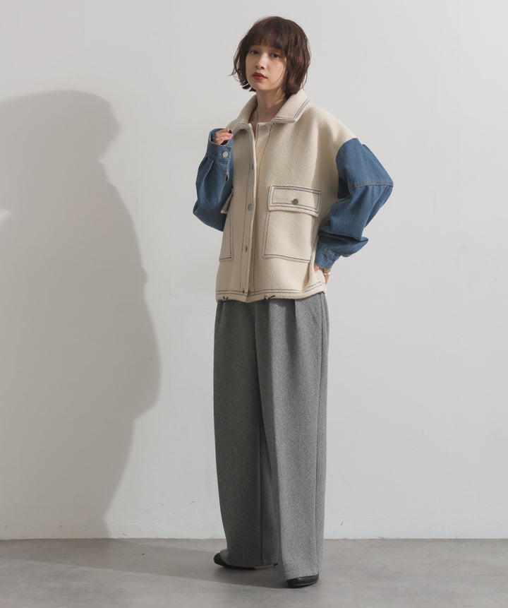 タックトラウザーズパンツ