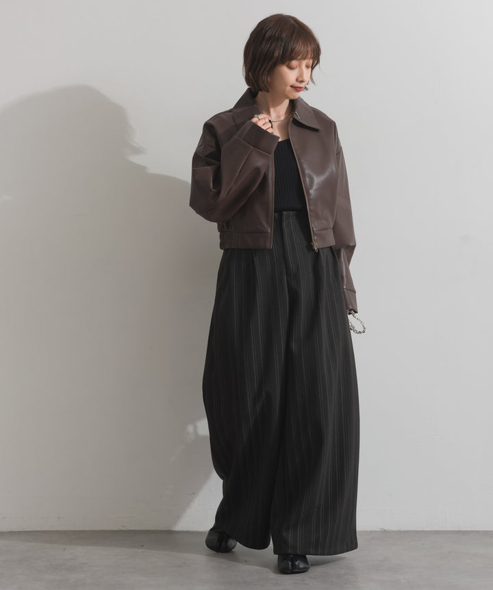 襟付きブルゾン