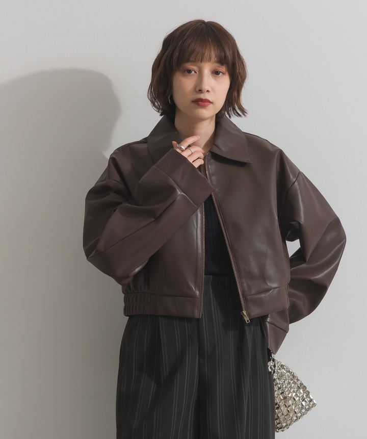 襟付きブルゾン