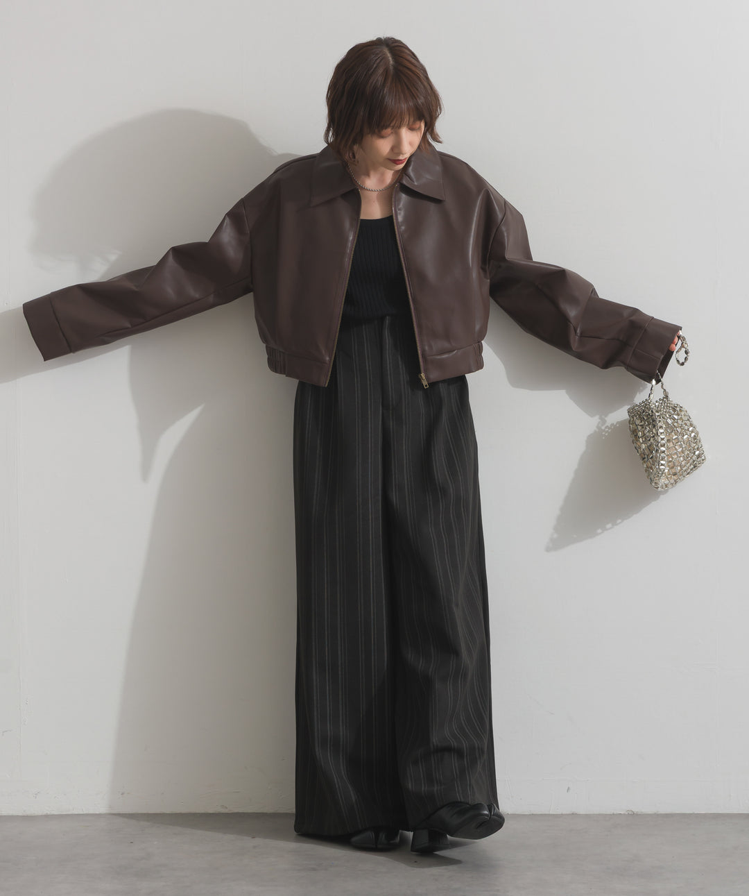 襟付きブルゾン