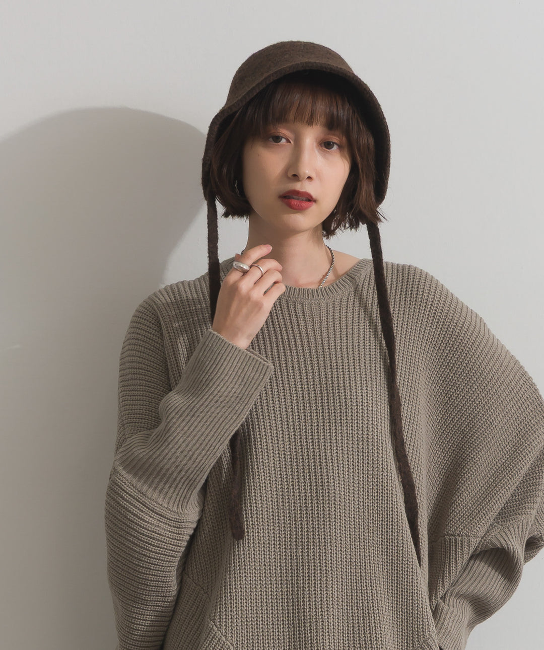 ニットボンネットハット